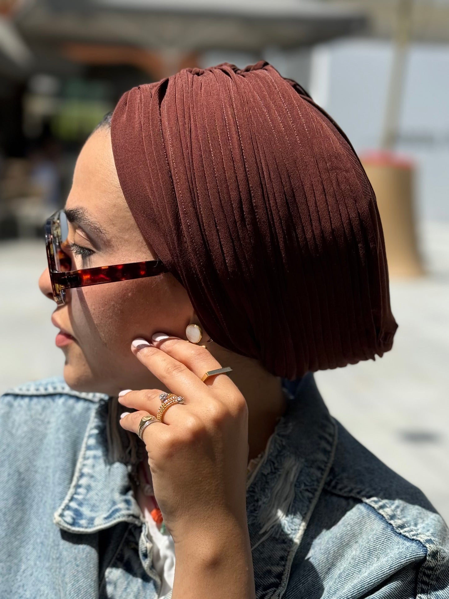 Cinnamon Brown Casual Whisper Turban