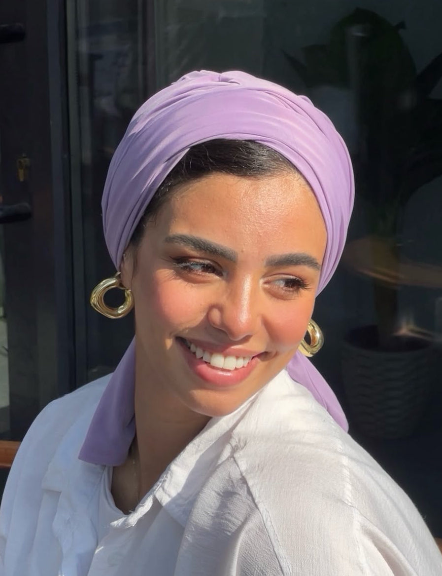 Lilac Summer Twist Turban