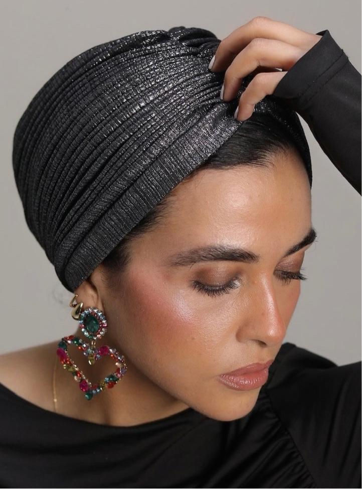 Silver Whisper Drape Turban 🩶