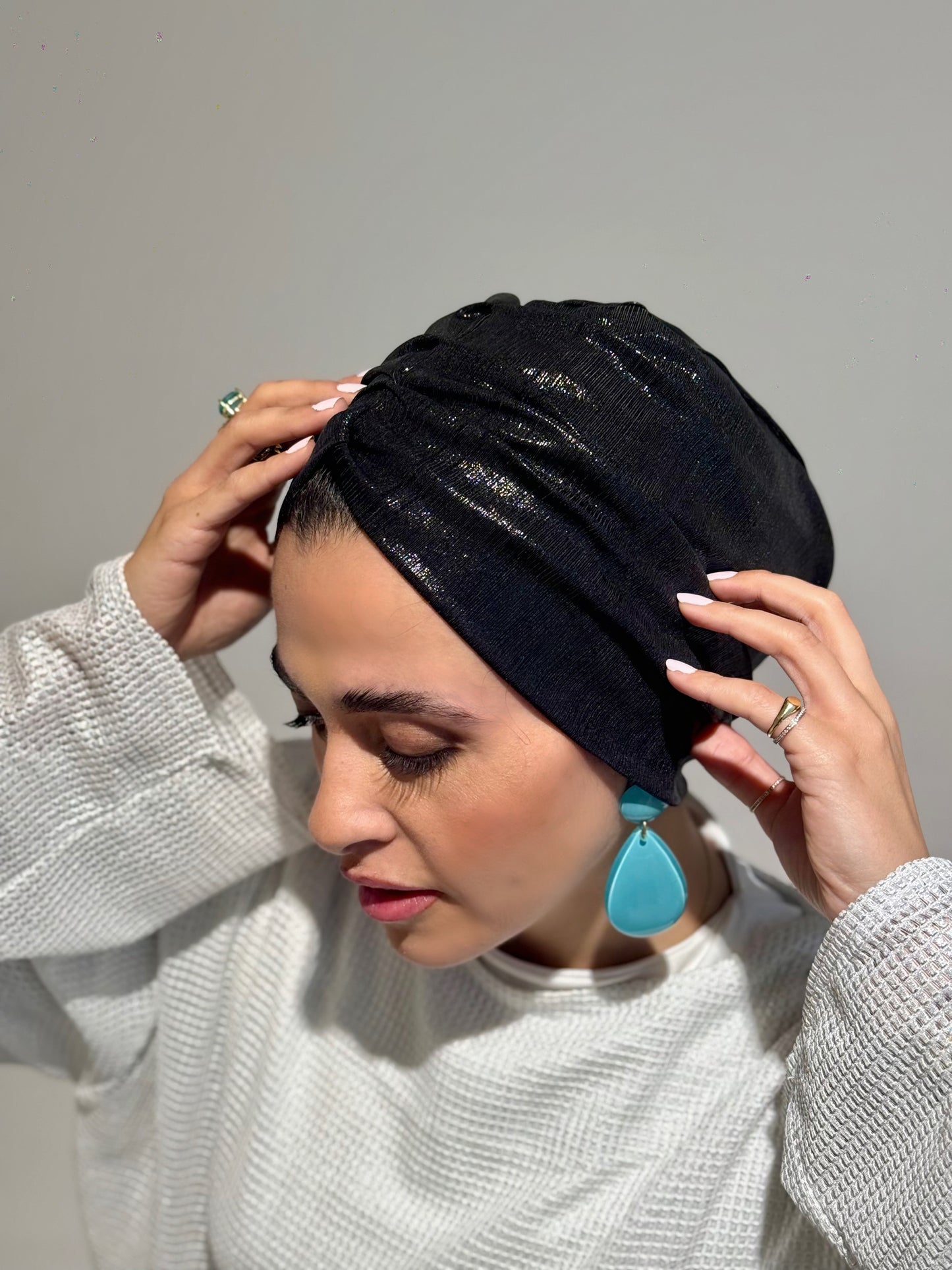 Black Classic Drape Turban