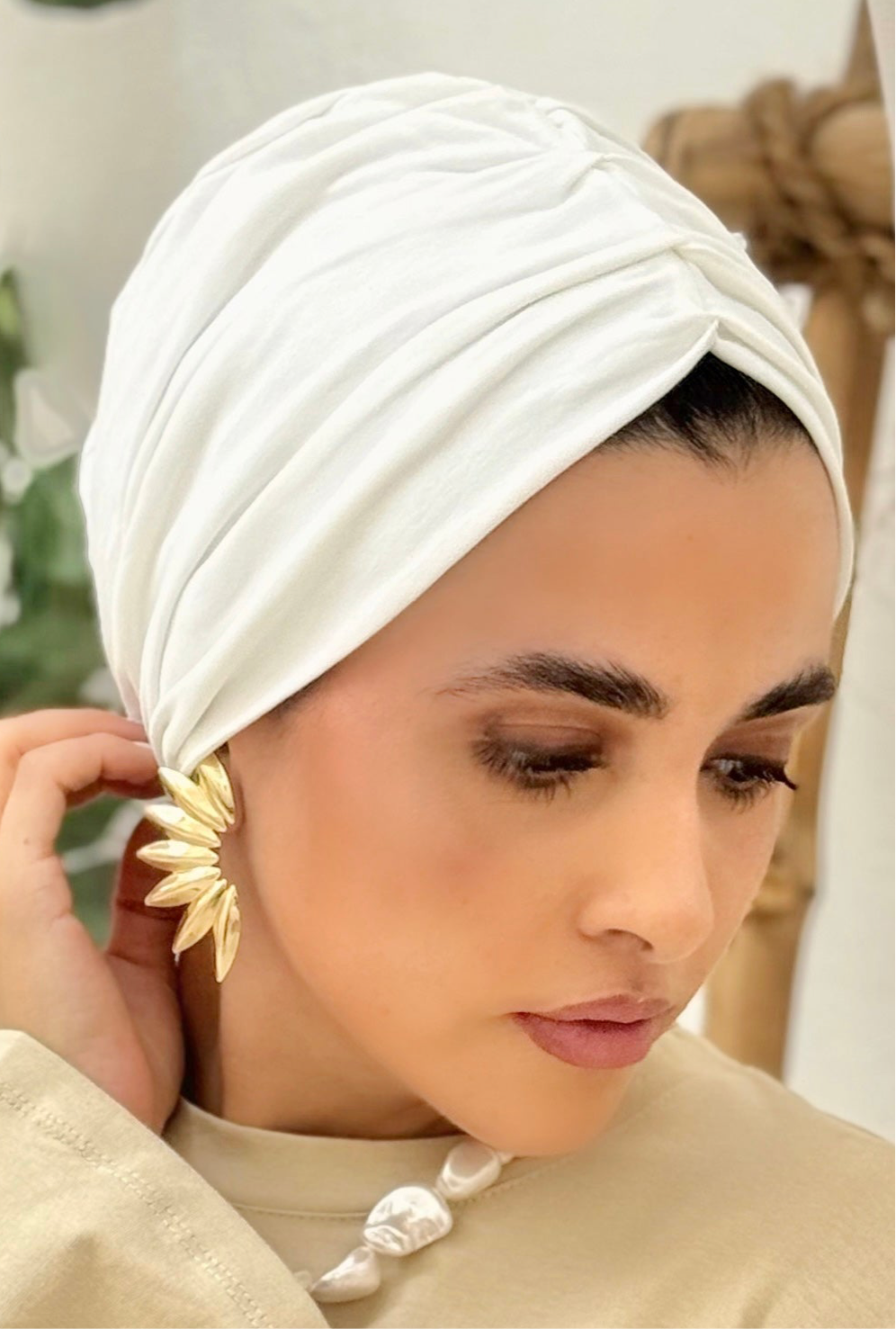 White Pure Cotton Turban