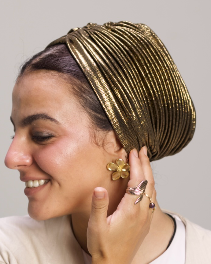 Bronze Whisper Drape Turban ⭐️