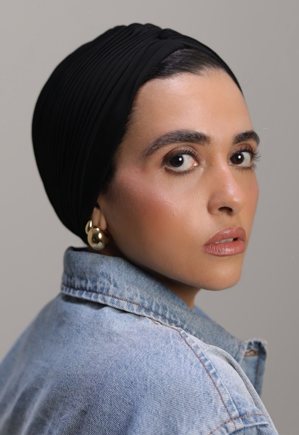 Black Whisper Drape Turban