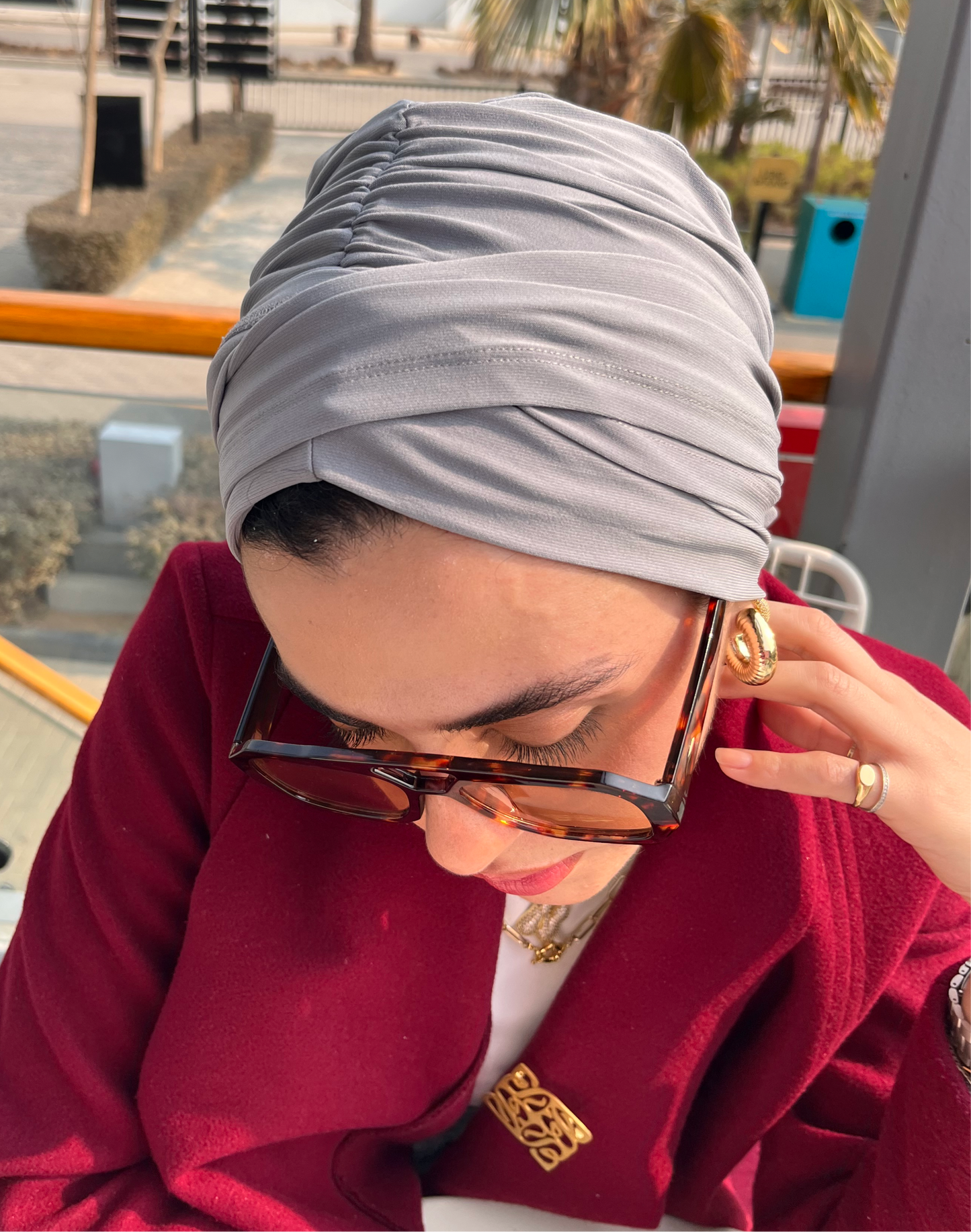 Grey Eclipse Wrap Turban