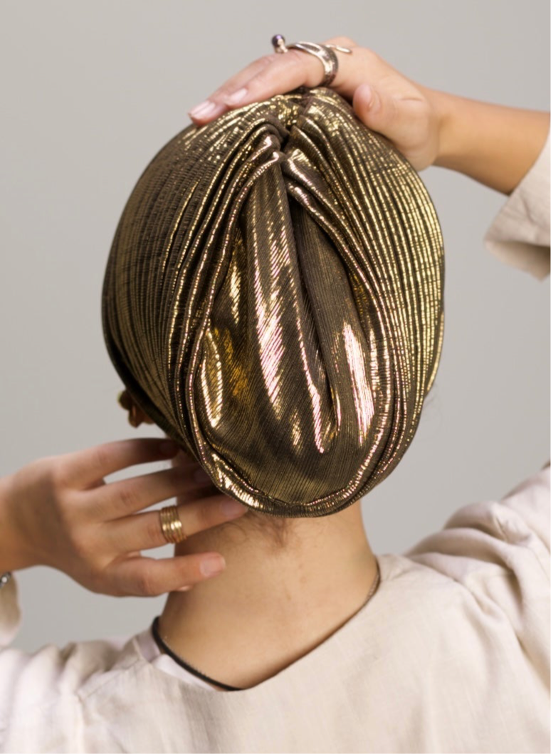 Bronze Whisper Drape Turban ⭐️