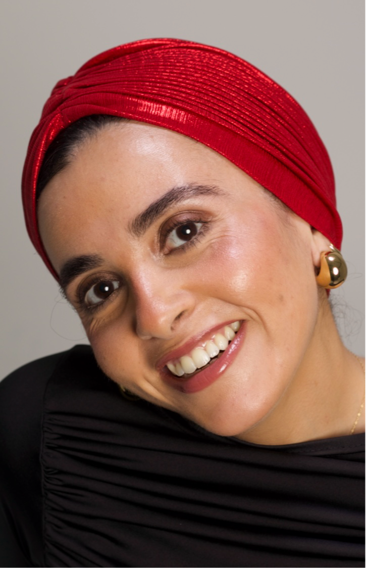 Cherry Whisper Drape Turban