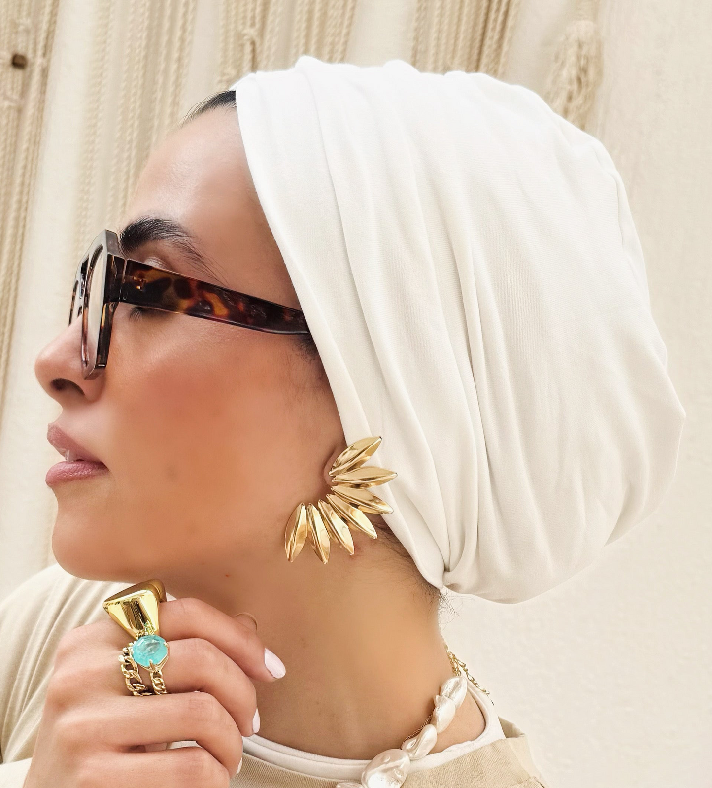 White Pure Cotton Turban