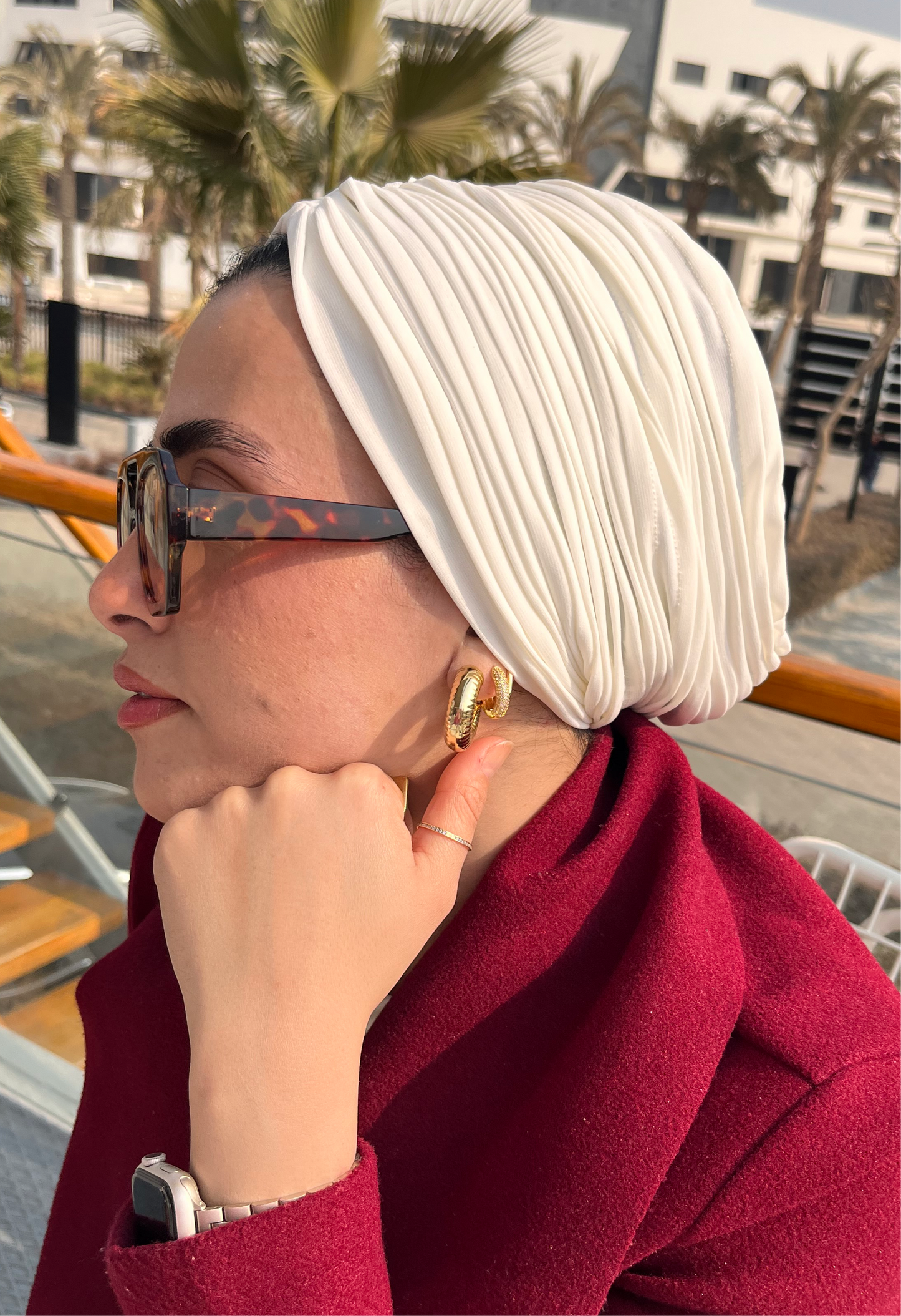 Off-White Whisper Drape Turban