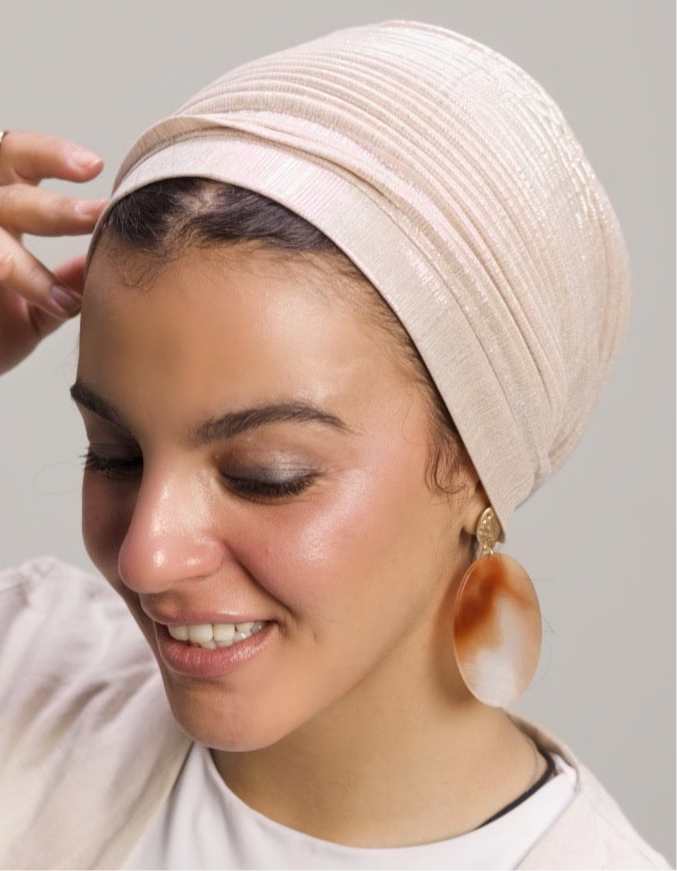 Champagne Whisper Drape Turban