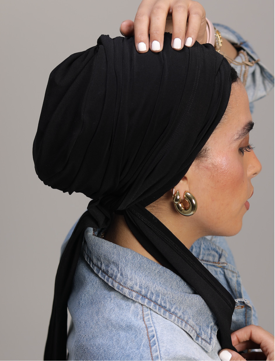 Black Eclipse Wrap Turban