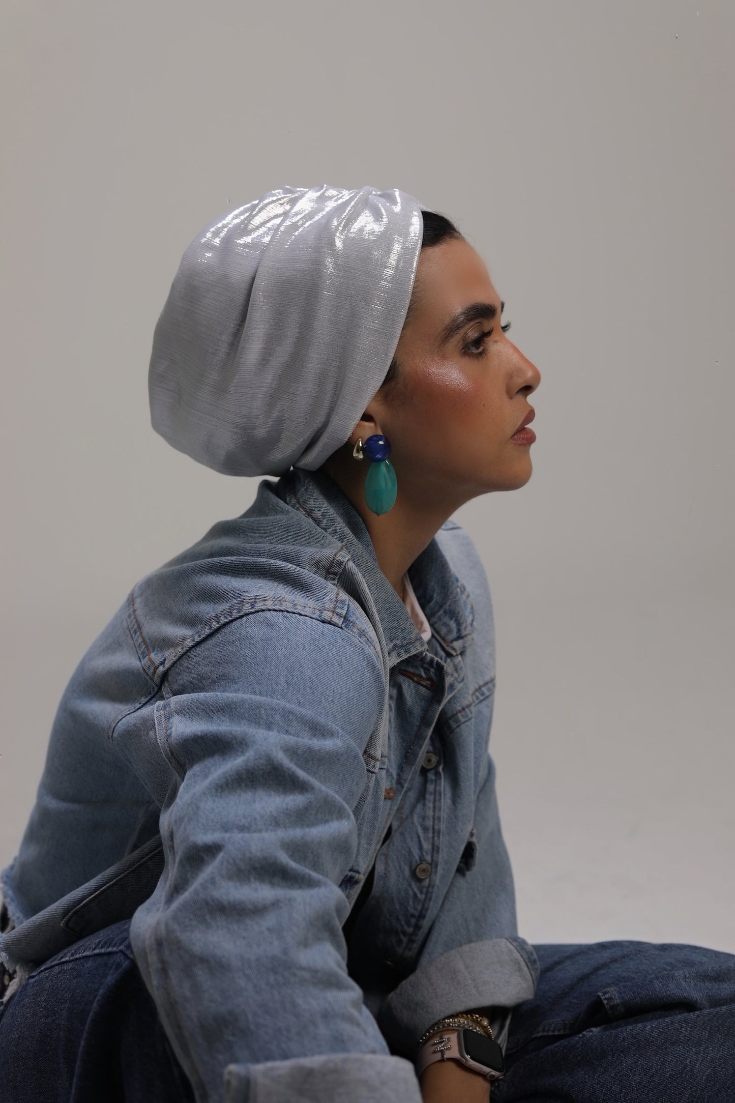 White Classic Drape Turban π€