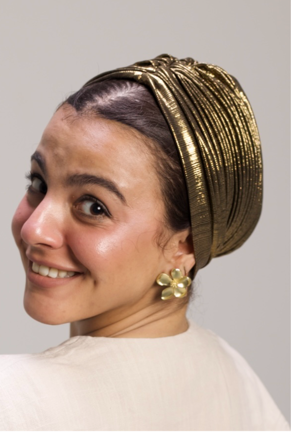 Bronze Whisper Drape Turban ⭐️