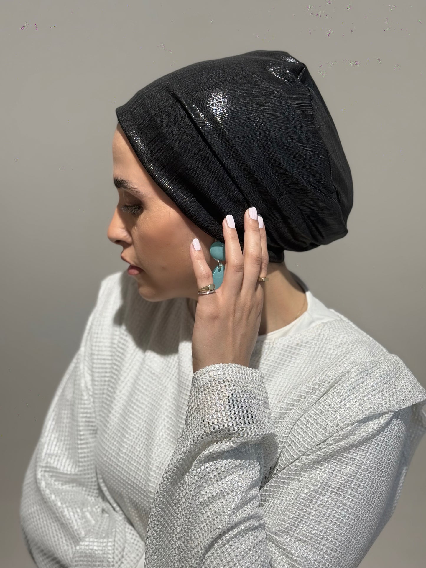 Black Classic Drape Turban