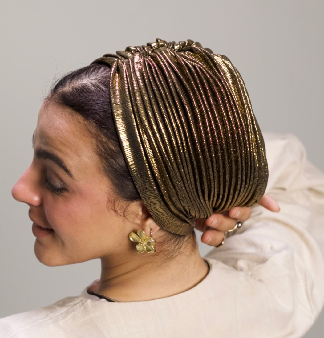 Bronze Whisper Drape Turban ⭐️