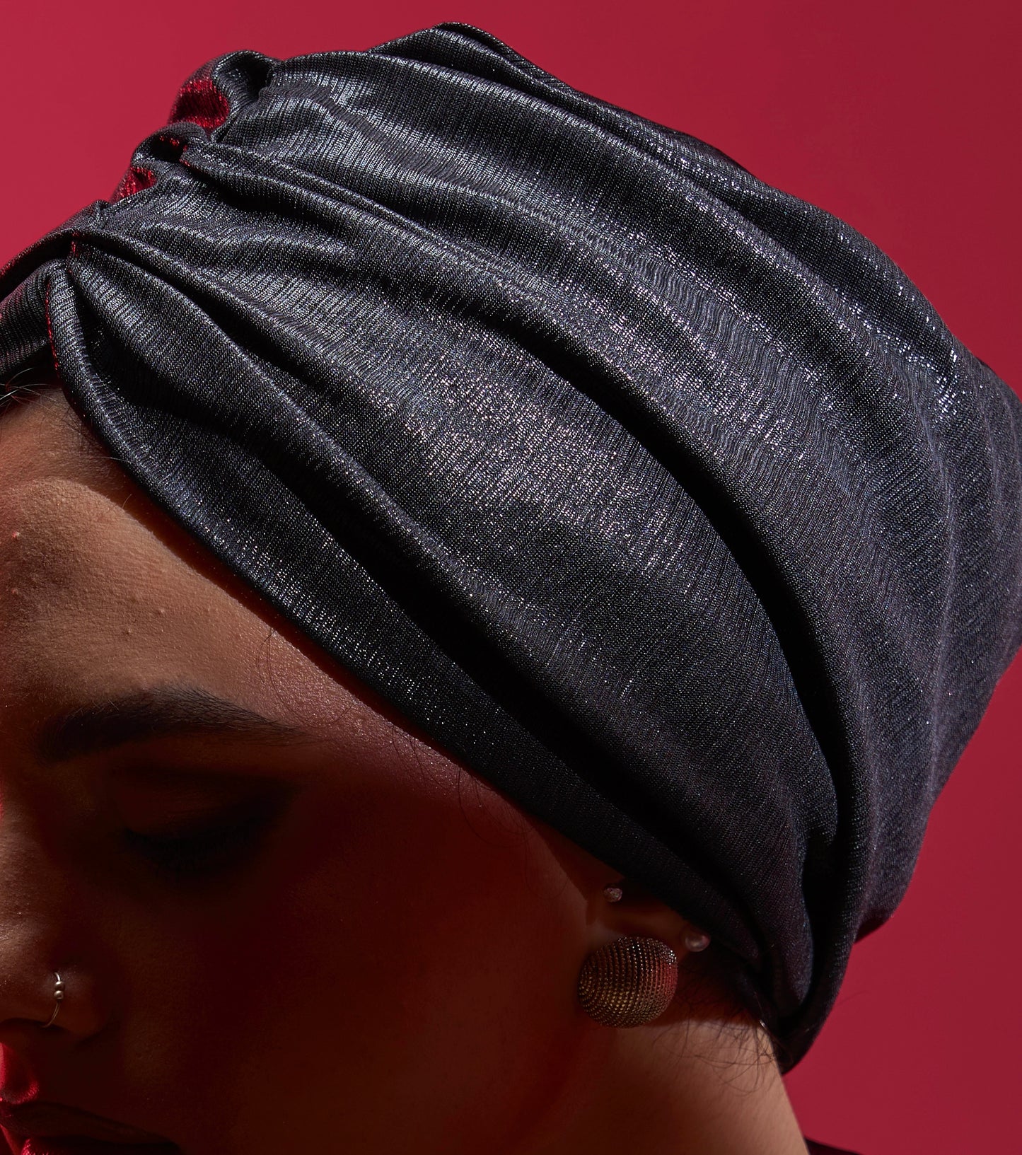 Black Classic Drape Turban