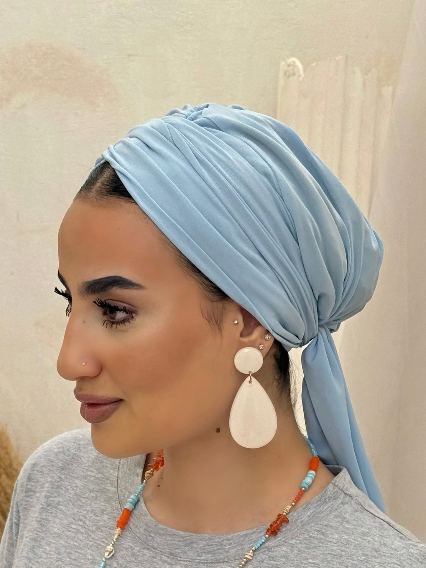 Baby Blue Summer Twist Turban