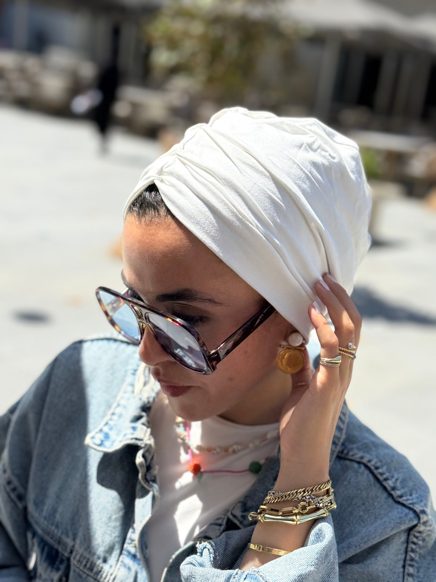 White Pure Cotton Turban