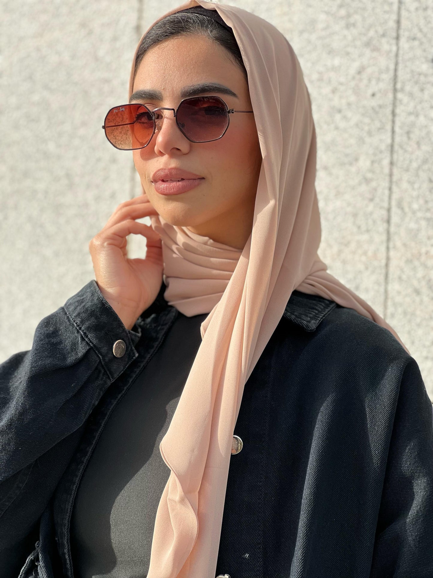 Turkish Double Layer Chiffon Scarf Dusty Rose