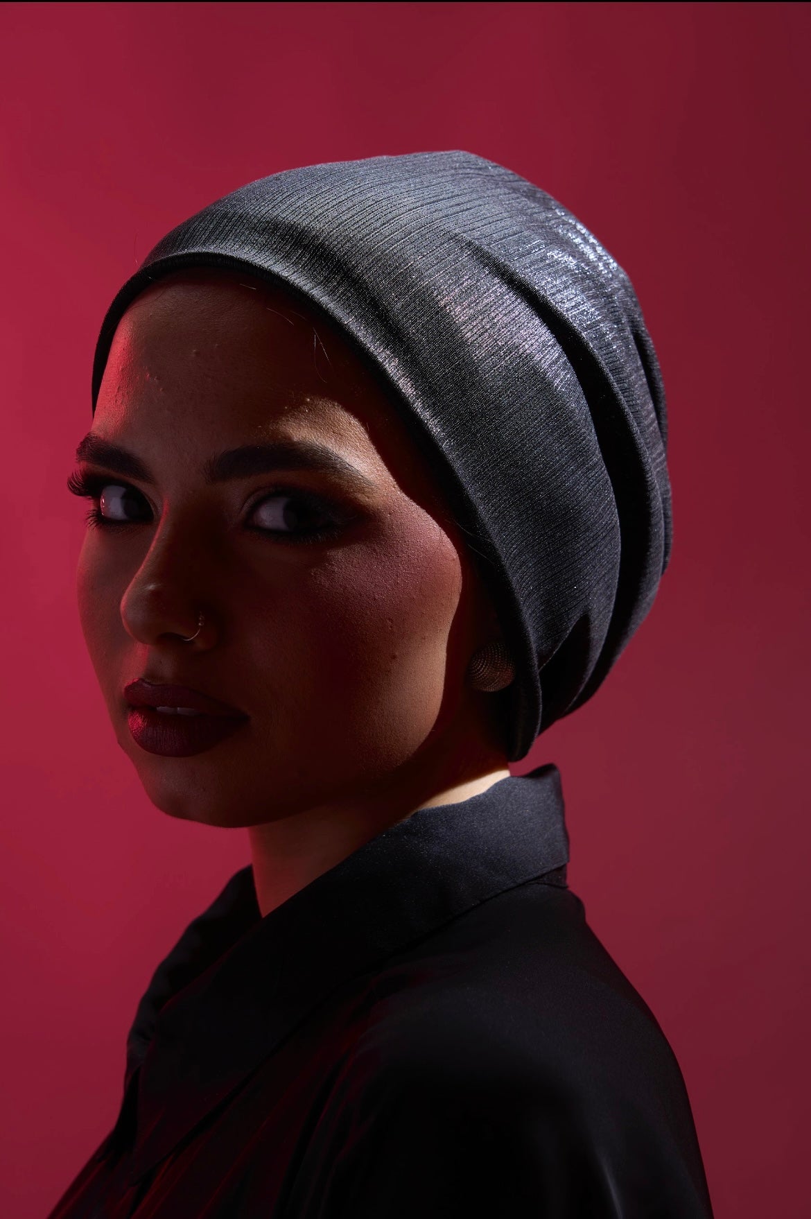 Black Classic Drape Turban