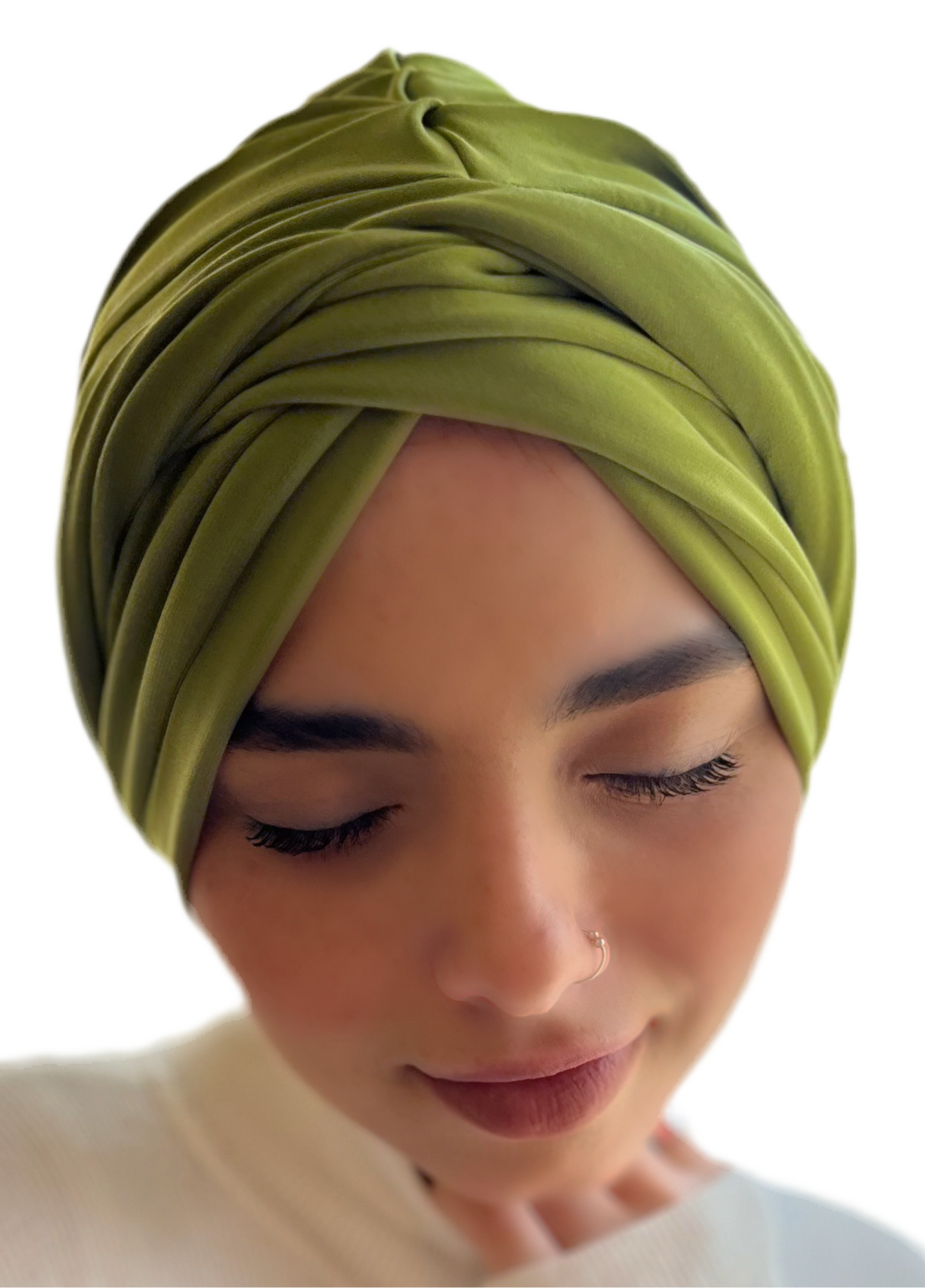 Thick Lime Green Twist Wrap Turban
