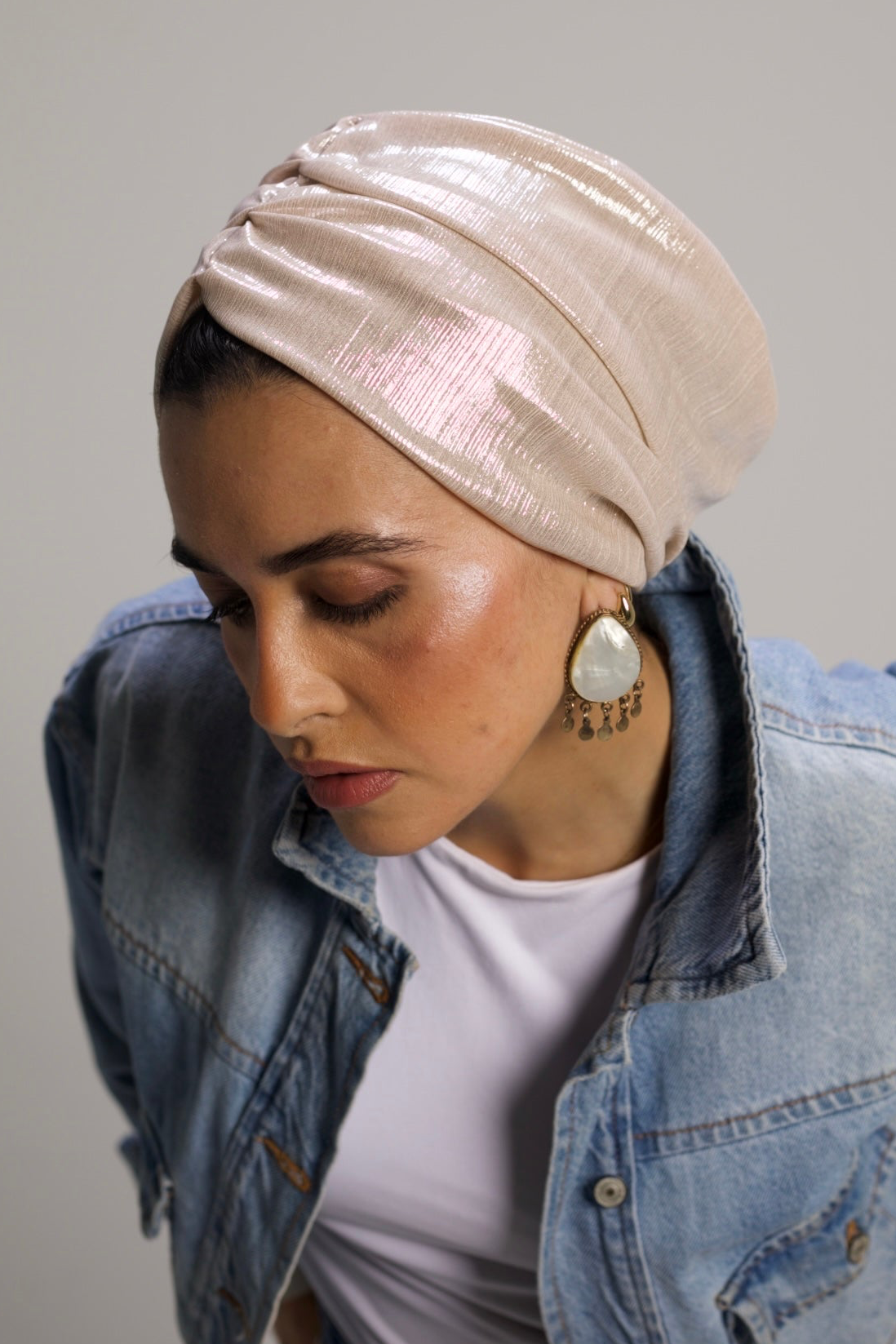 Champagne Classic Drape Turban