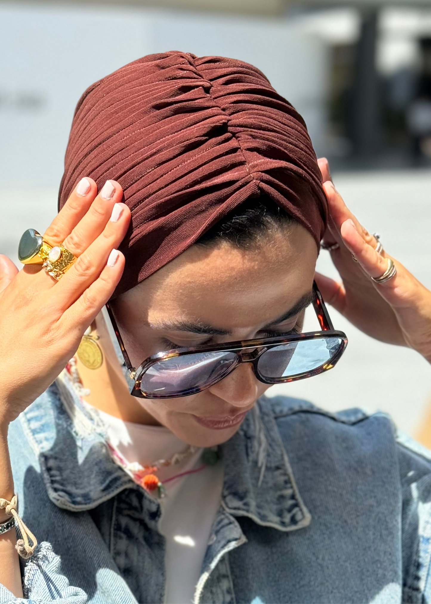 Cinnamon Brown Casual Whisper Turban