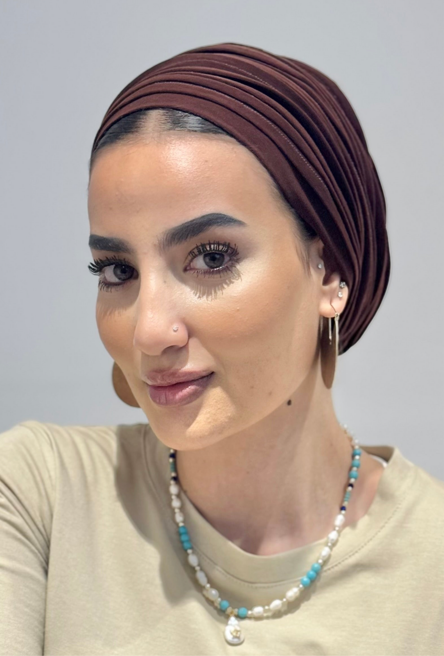 Cinnamon Brown Casual Whisper Turban