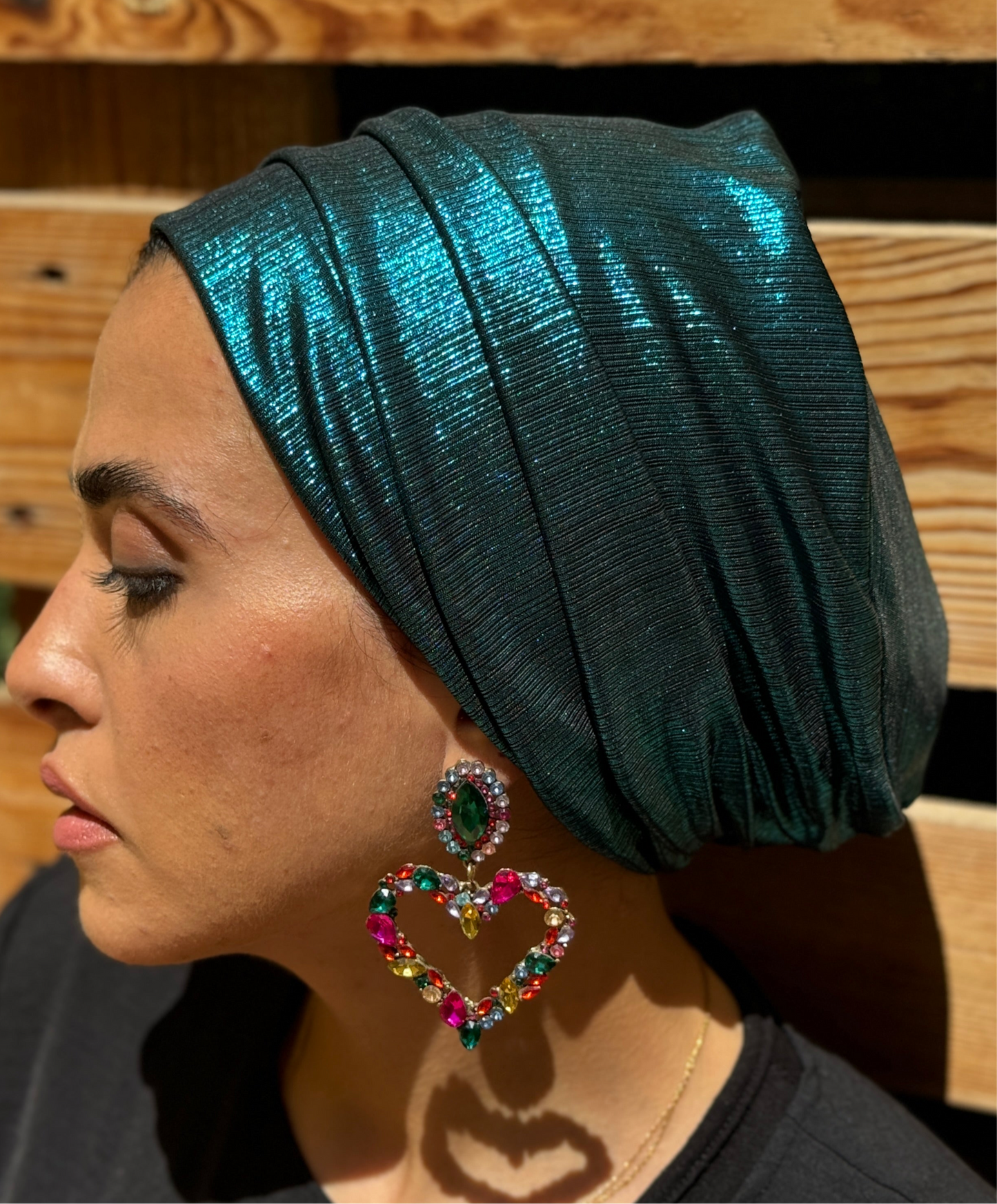 Wild Cyan Blue Classic Drape Turban (DUAL LOOKS)