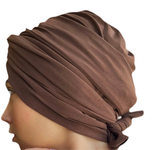 Brown Twist Wrap Turban