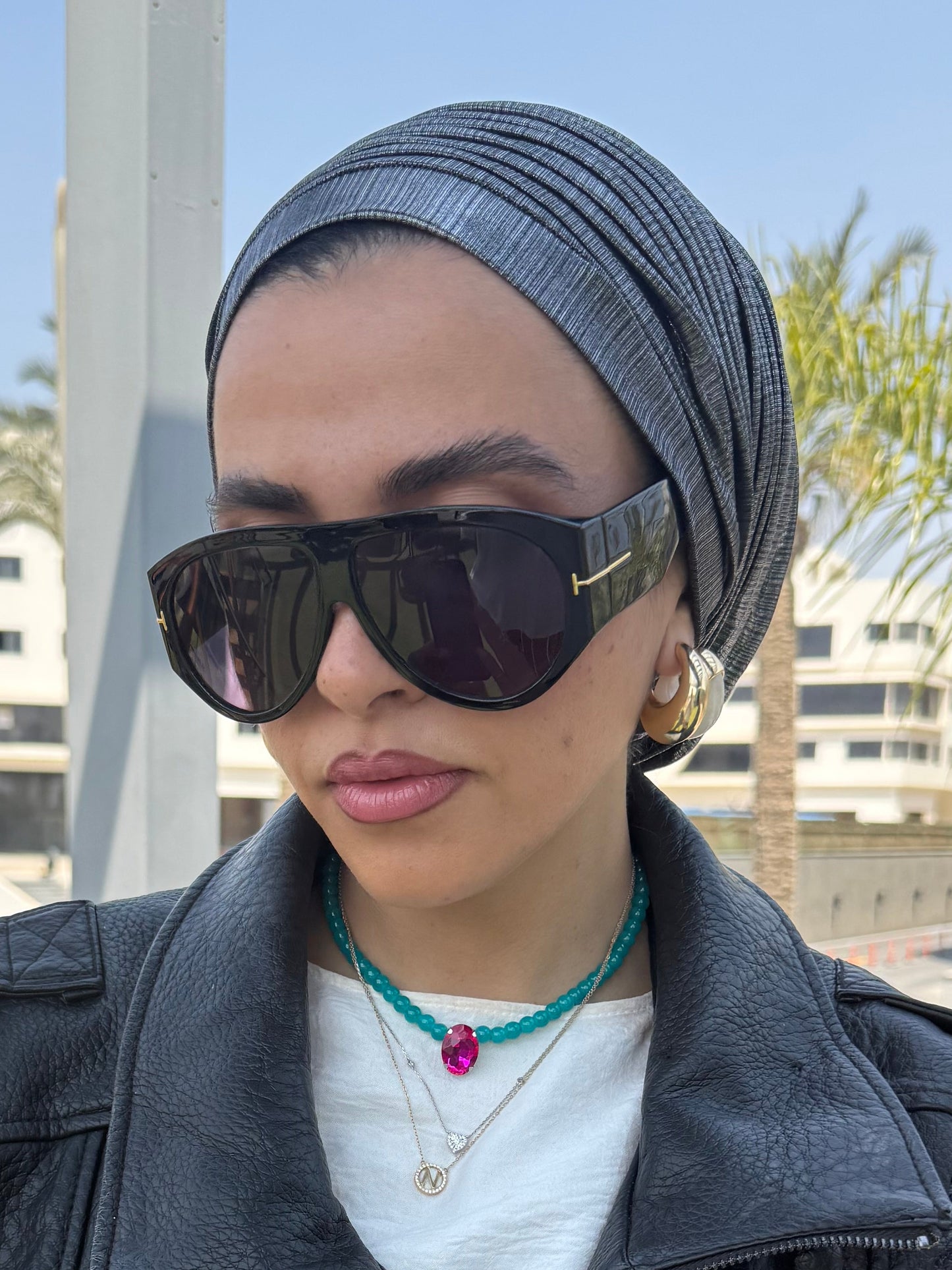 Silver Whisper Light Shimmer Turban