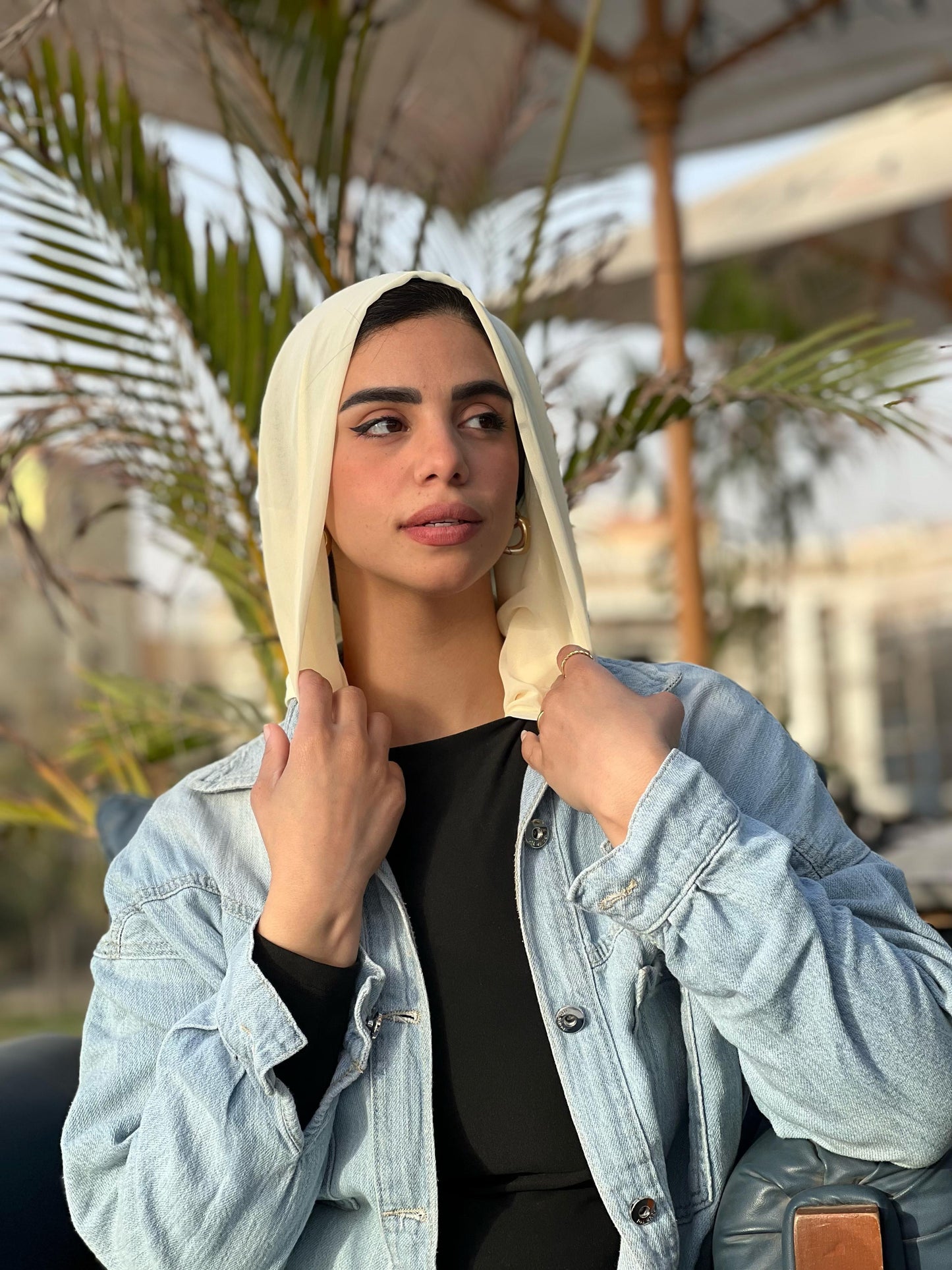 Turkish Double Layer Chiffon Scarf ButterYellow