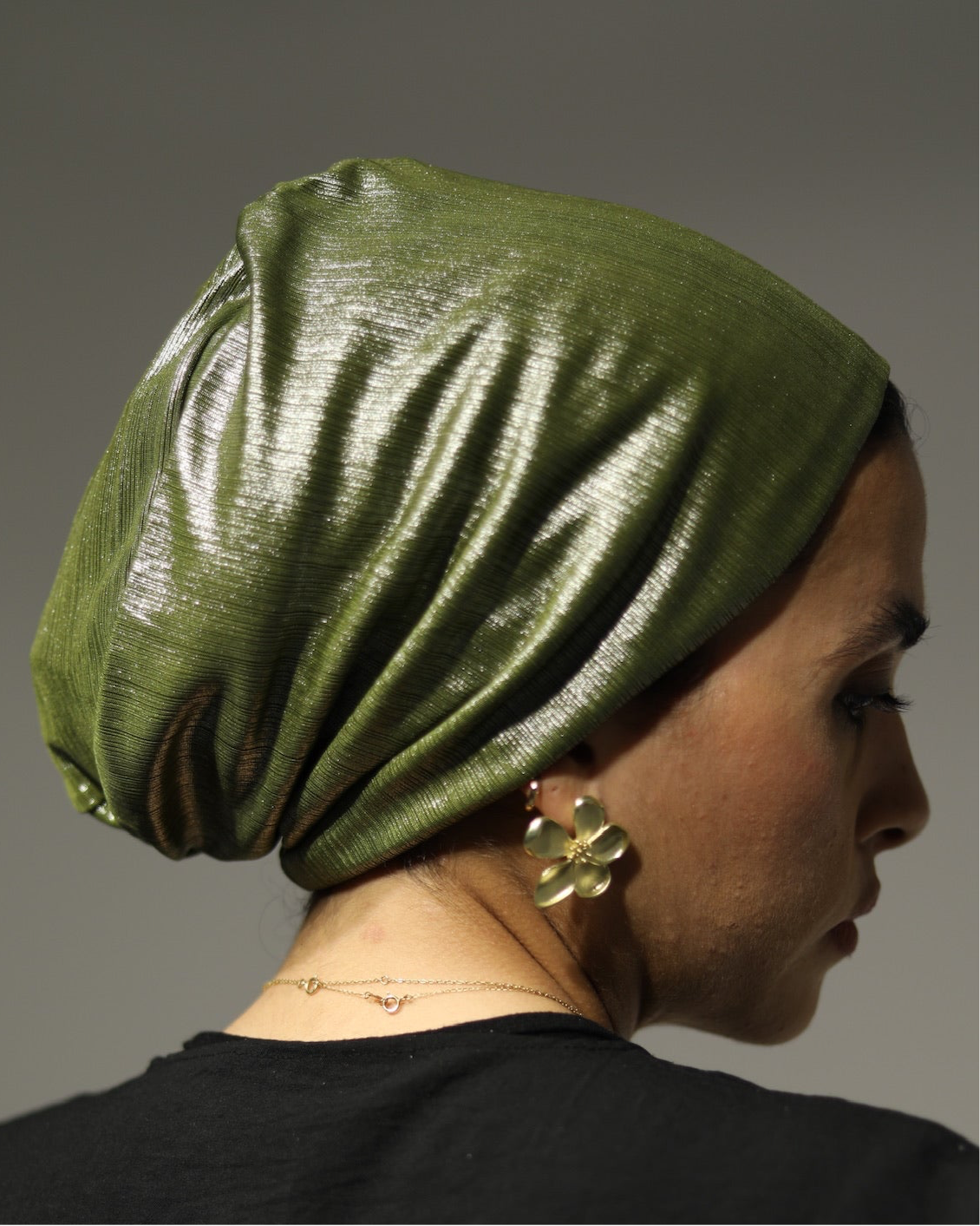 Moss Green Classic Drape Turban (DUAL LOOKS)