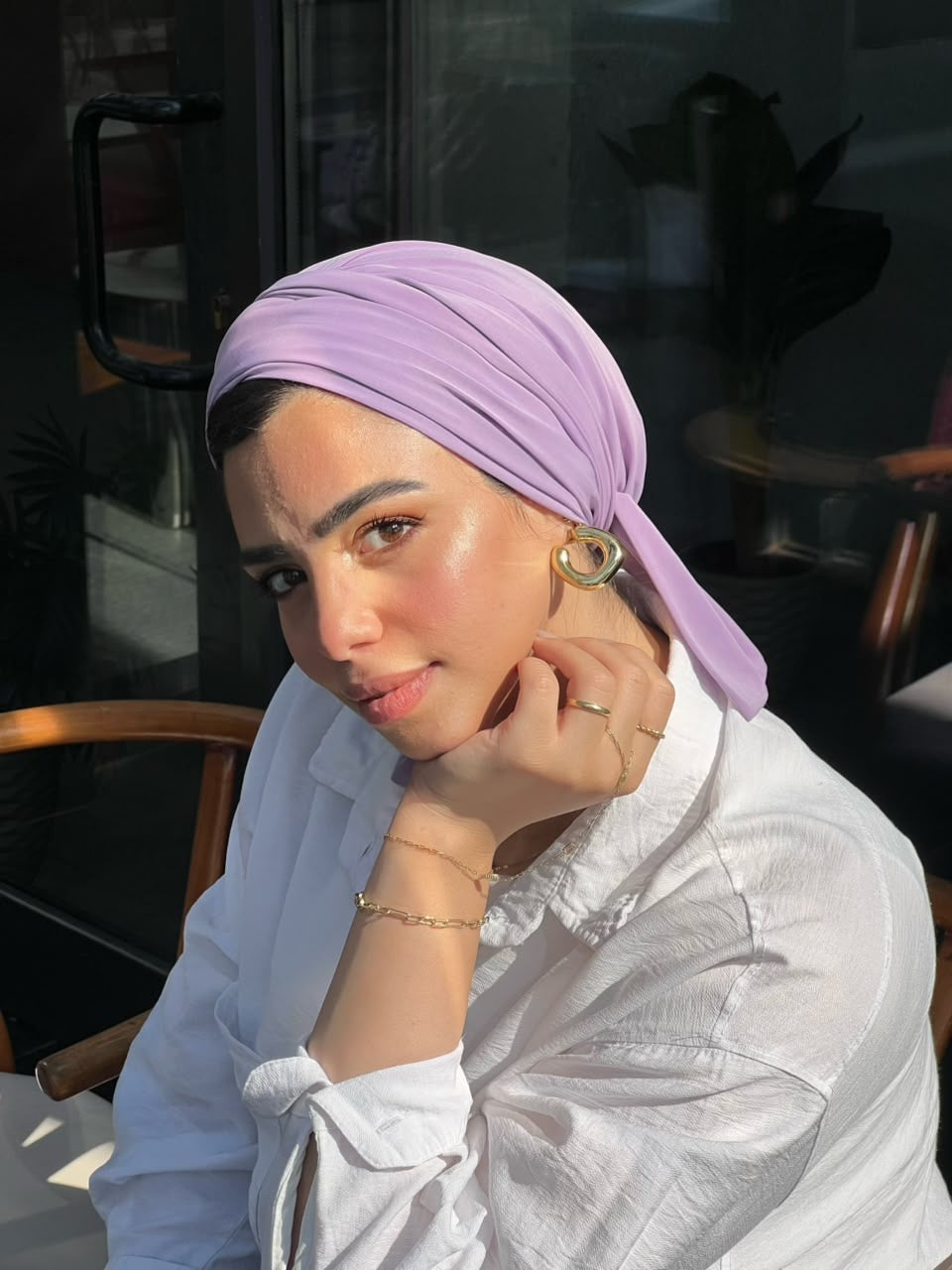 Lilac Summer Twist Turban