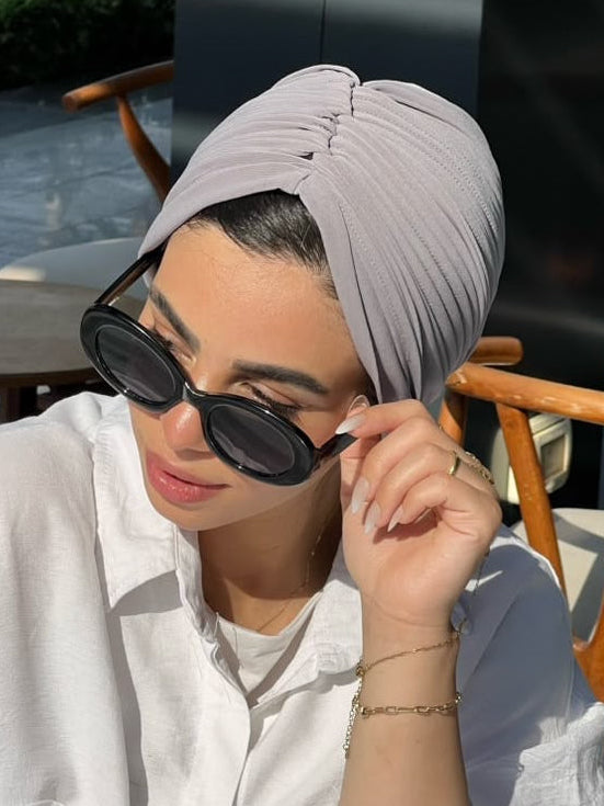 Light Gray Whisper Turban