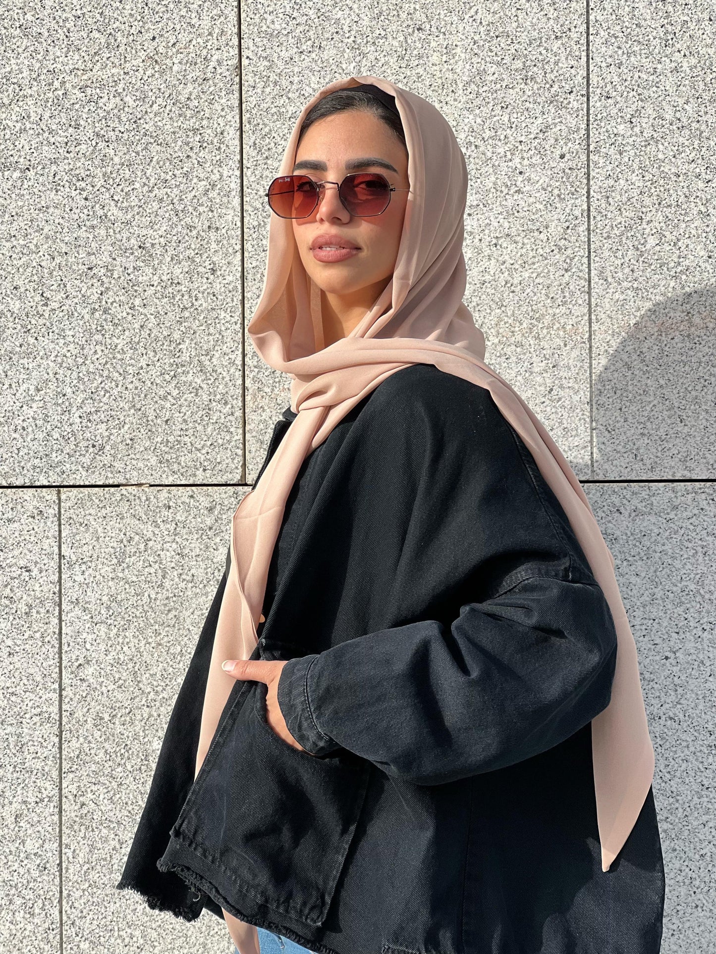 Turkish Double Layer Chiffon Scarf Dusty Rose