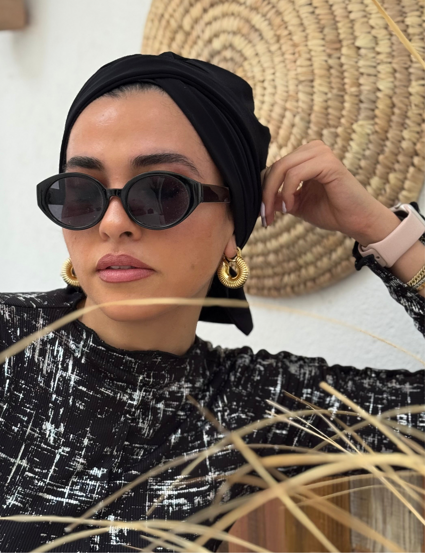 Black Summer Twist Turban