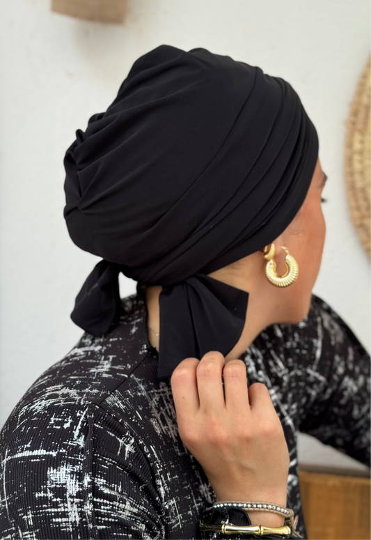 Black Summer Twist Turban