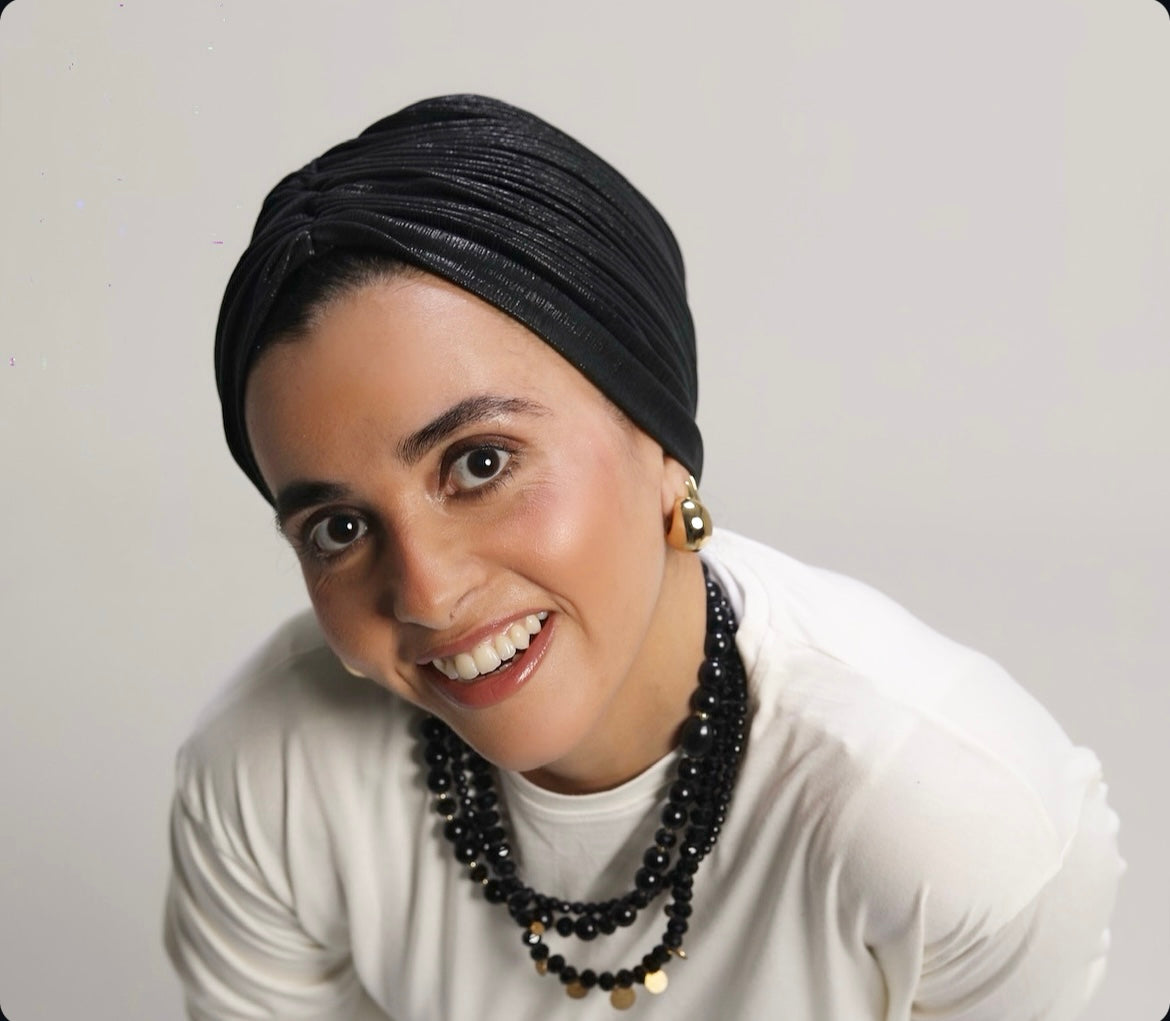 Black Whisper Drape Turban (DUAL LOOKS)