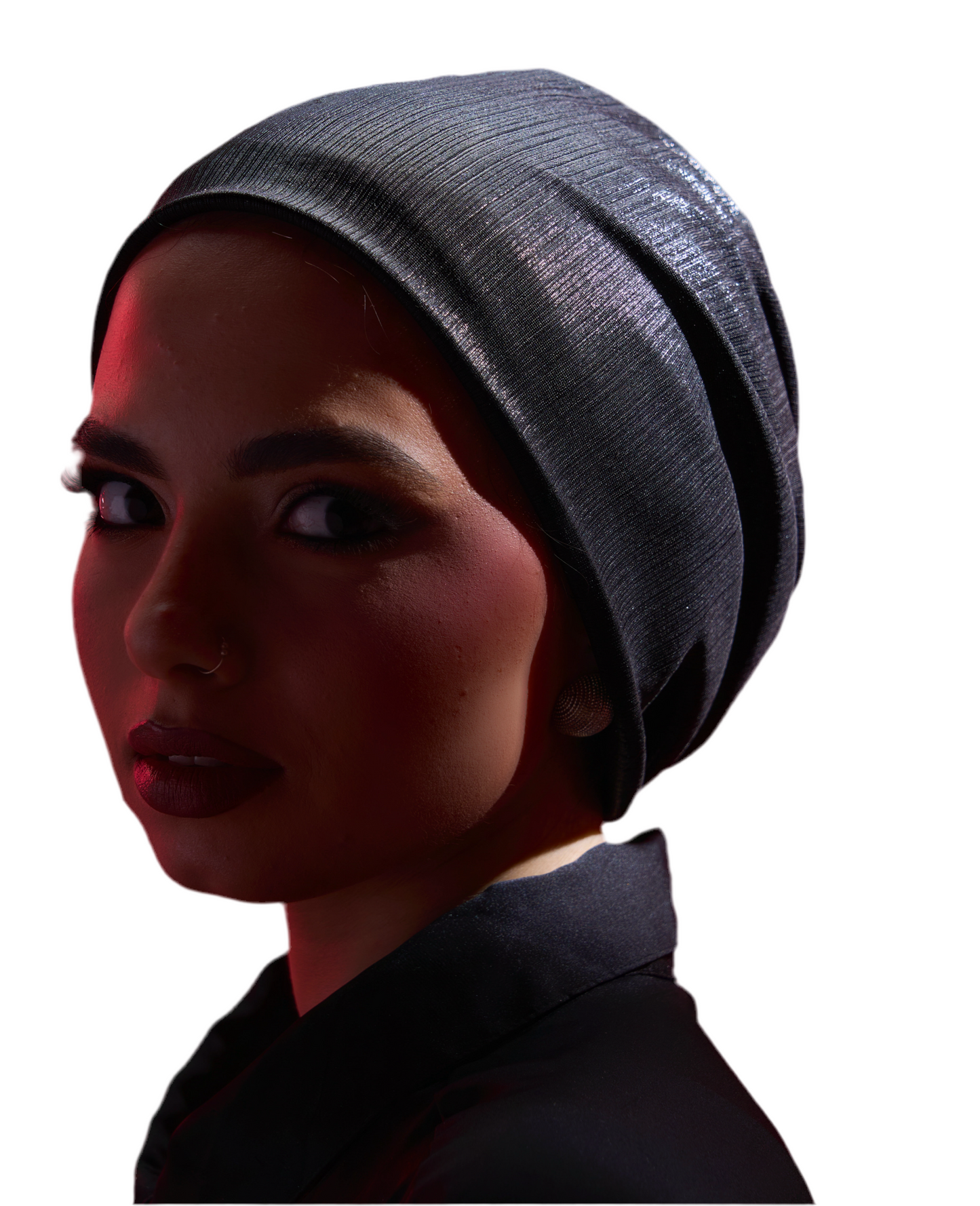 Black Soirée Classic Drape Turban