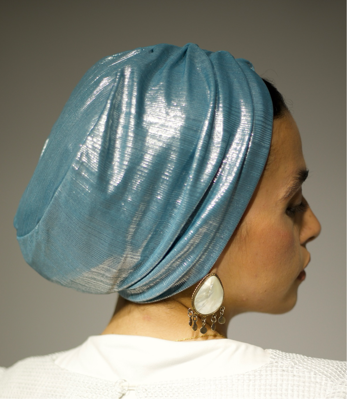 Baby Blue Classic Drape Turban ⭐️