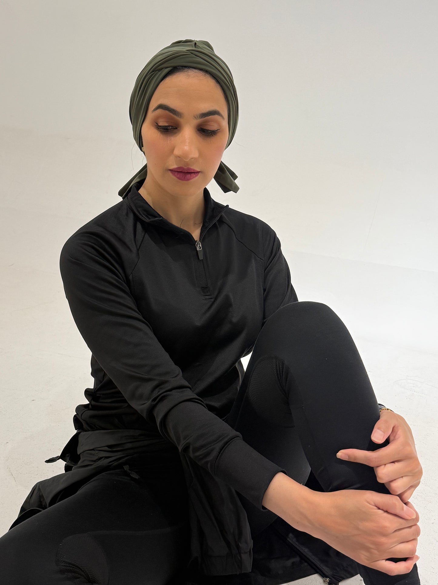 Olive Green Summer Twist Turban