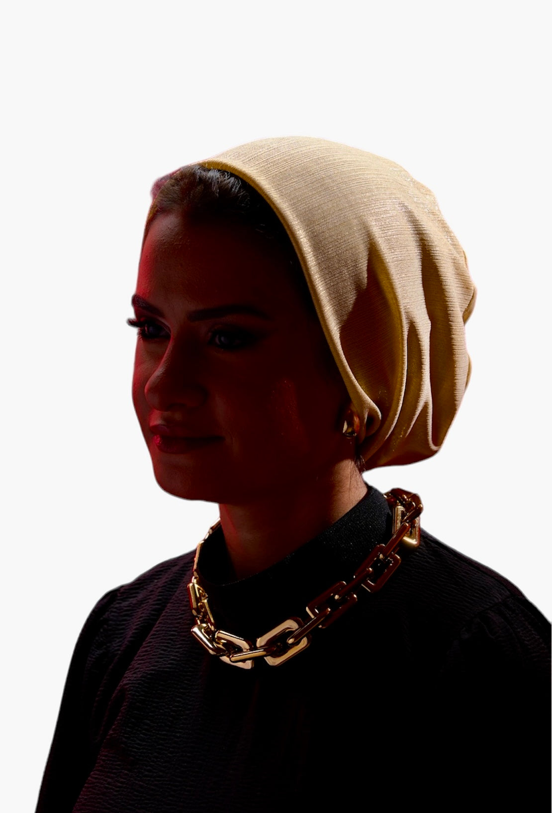 Yellow Gold Classic Drape Turban (DUAL LOOKS)