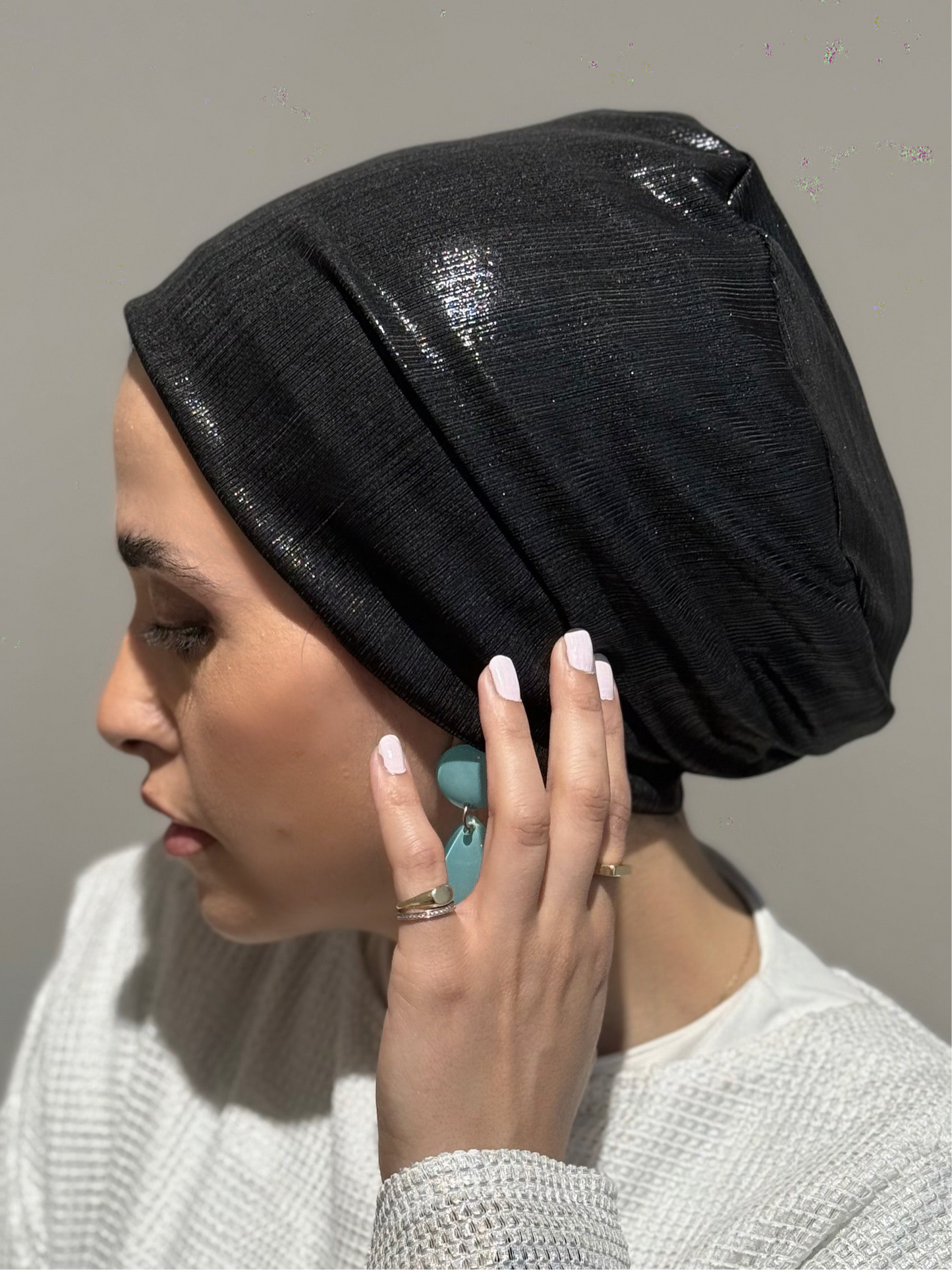 Black Classic Drape Turban
