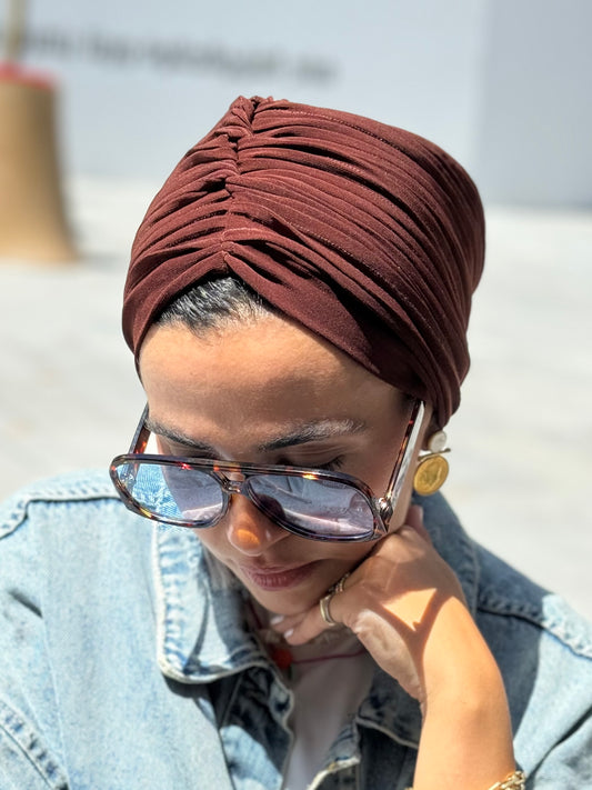 Cinnamon Brown Casual Whisper Turban