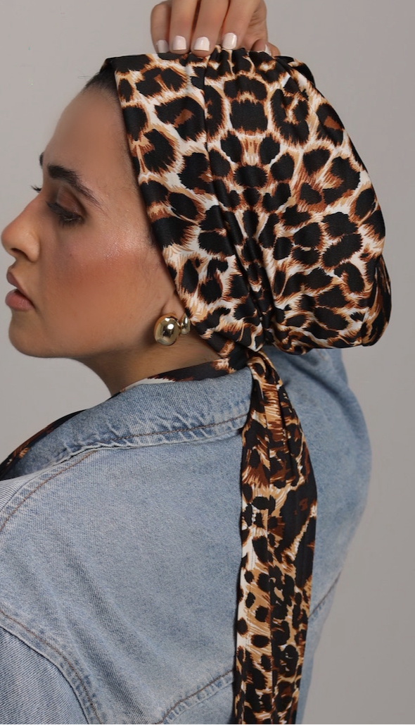 Leopard Print Eclipse Wrap Turban 🐆