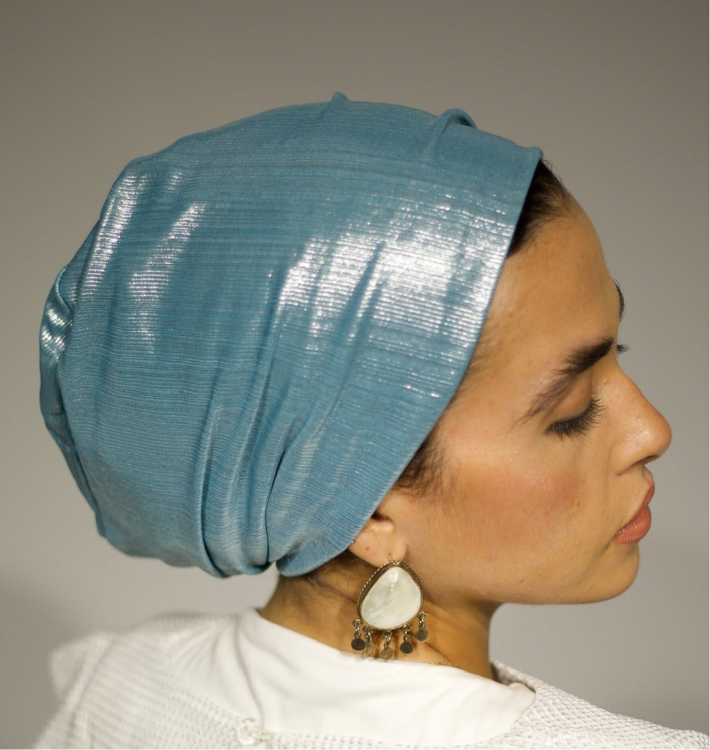 Baby Blue Classic Drape Turban ⭐️