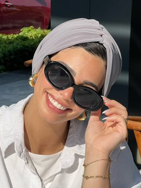 Light Gray Whisper Turban