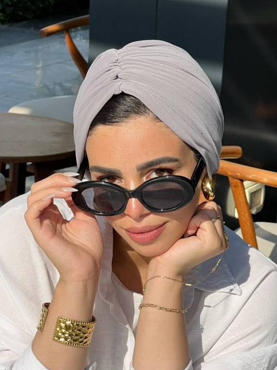 Light Gray Whisper Turban