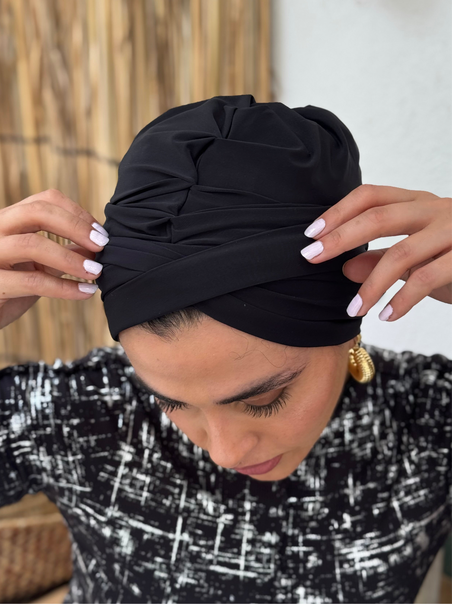 Black Summer Twist Turban
