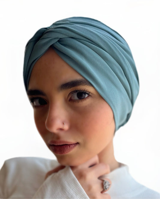 Fresh Green Twist Wrap Turban